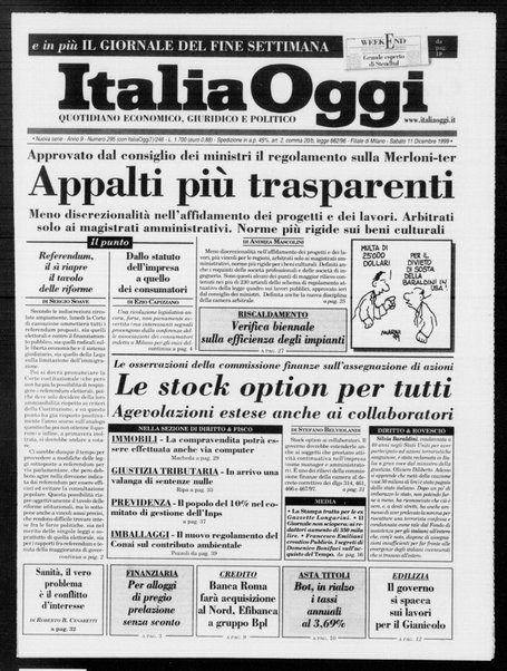 Italia oggi : quotidiano di economia finanza e politica